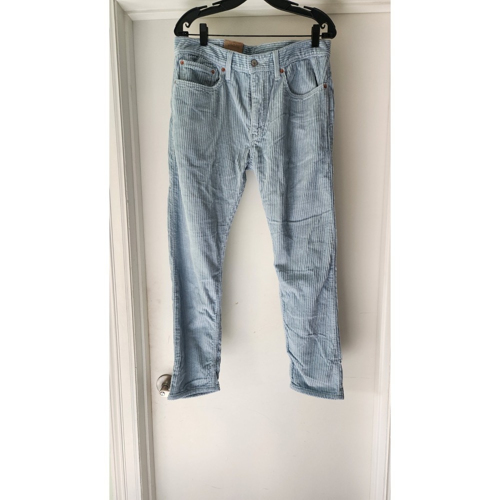 Levis 512 Slim Taper Thick Corduroy Pants Mens 32x27 Light Blue NWT A4